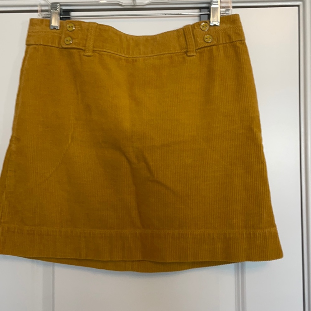 Loft Mustard Yellow Corduroy Skirt